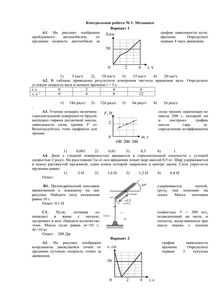 Контрольная работа тема механика. Контрольная работа н1 механика. Контрольная работа по теме «механика» вариант 1. Контрольная работа механика вариант 1. Тема 1 механика вариант 4.