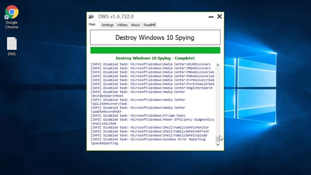 Destroy windows 10 spying