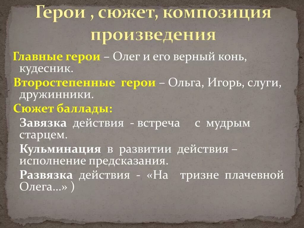 Сюжет и композиция произведения. Сюжет песнь о вещем Олеге. Песнь о вещем Олеге герои. Баллада песнь о вещем Олеге. Главная идея сюжета