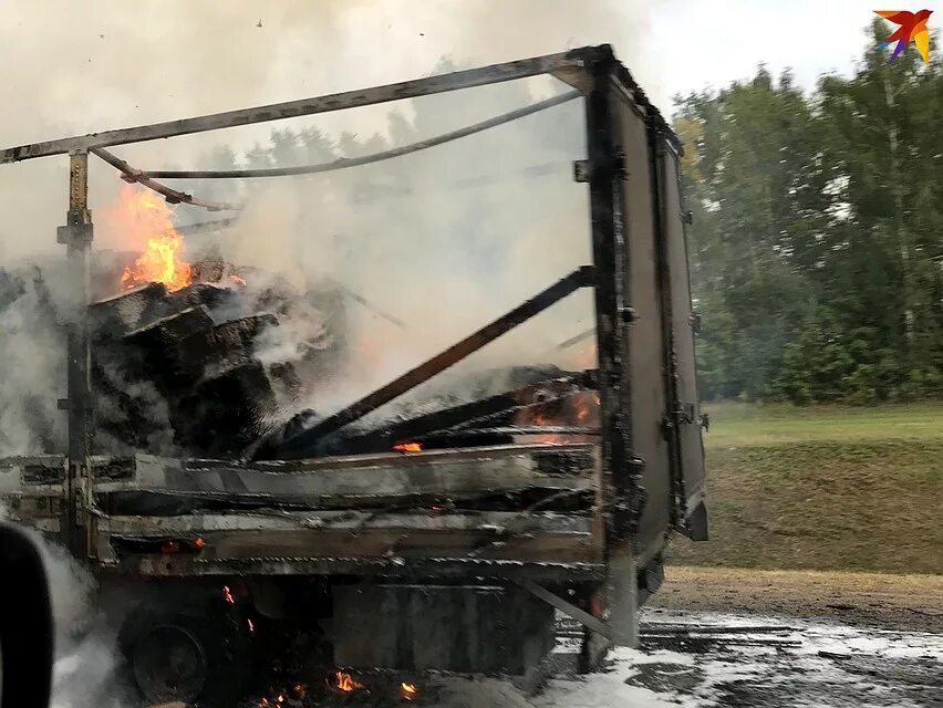 Сгорел грузовик