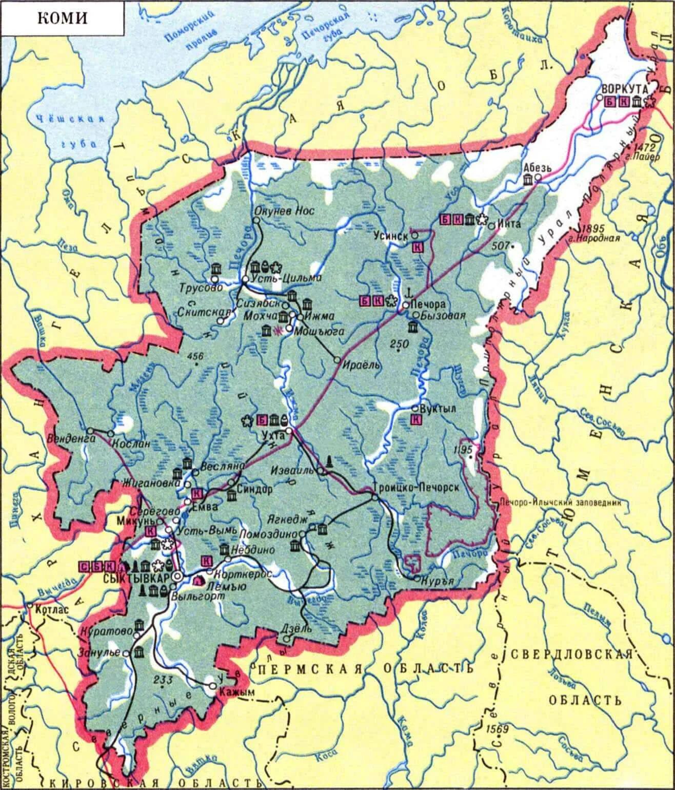 Какая область поселок. Коми АССР на карте. Республика Коми на карте России. Карта Коми Республики с городами. Республика Коми с картой.
