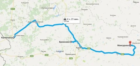 Курчатов железногорск расстояние