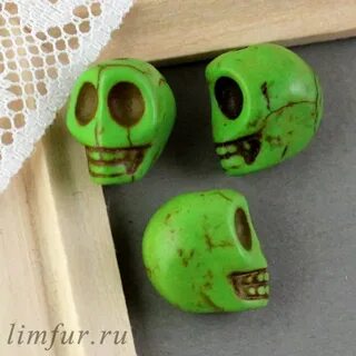 Бусина зеленая большая