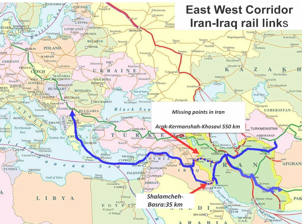 Карта дорог ирана. Карта железных дорог Россия Иран. Железная дорога Китай Иран. Железные дороги Ирана на карте. Железная дорога Иран Афганистан.