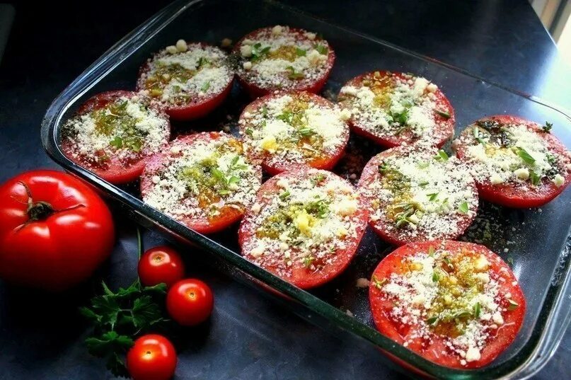 Помидоры, запеченные с моцареллой вкусный рецепт с фото пошагово и видео - TvCoo