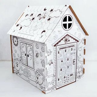 Дети раскрашивают домик