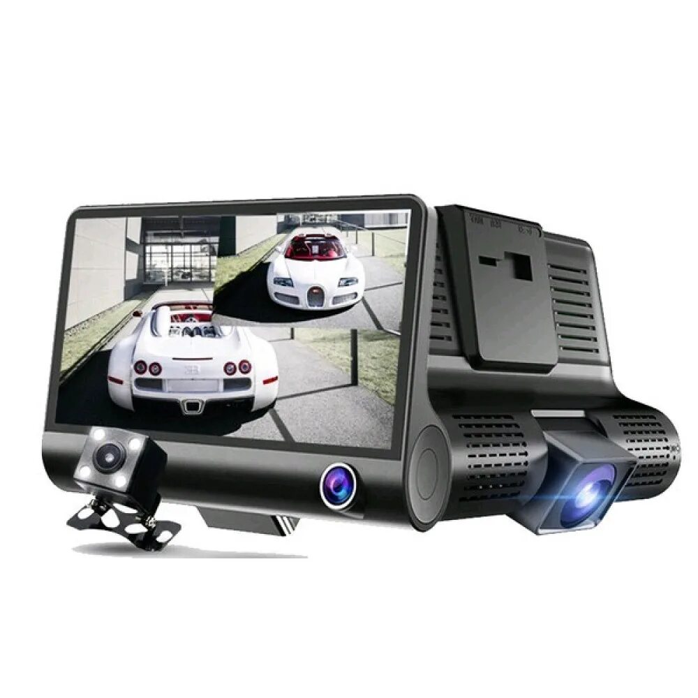 Видеорегистратор VIDEOCAR CDV-007, GPS. Видеорегистратор 3 камеры DVR.