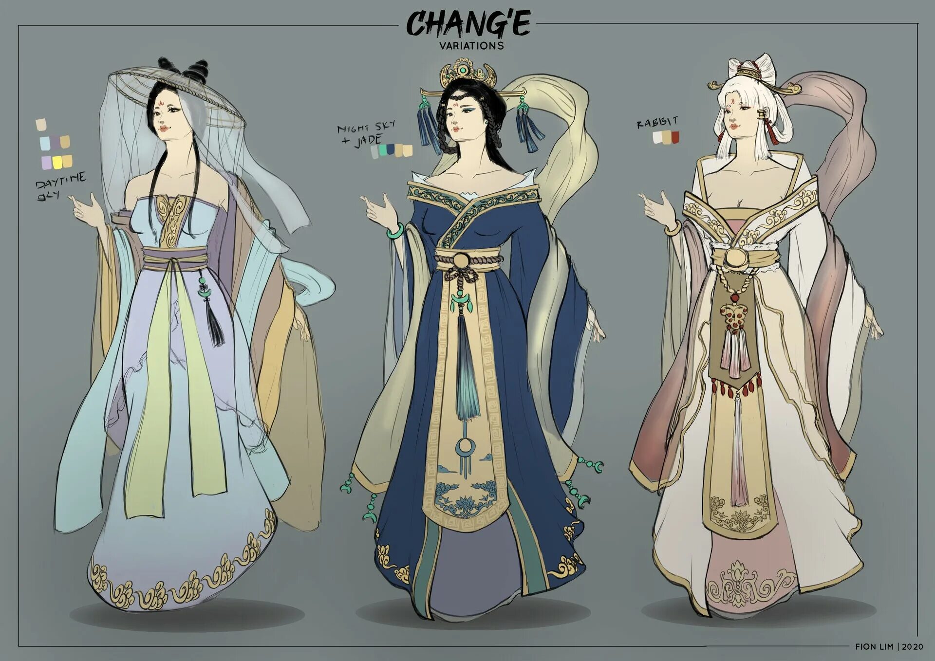 Три лунные Богини эскизы. Goddess Char. Chang'e aspirants Art. Chang'e aspirants.