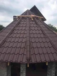 Металлочерепица крыша круглые
