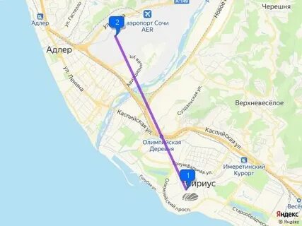 Сочи парк расстояние до жд вокзала