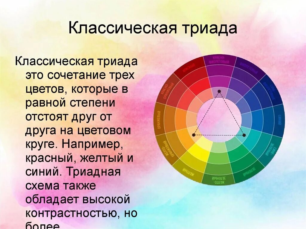 Гармоничная форма. Цветовой круг Иттена классическая Триада. Цветовой круг Триада сочетания. Аналоговая Триада по цветовому кругу Иттена. Классическая Триада цветов круг Иттена.