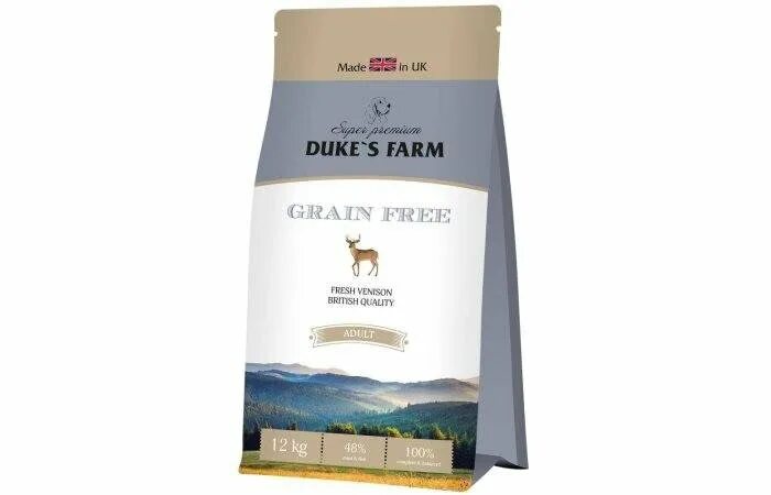 Корм для собак оленина. Dukes Farm корм для собак. Корм для собак Duke's Farm индейка 12 кг. Дюк фарм корм для кошек.