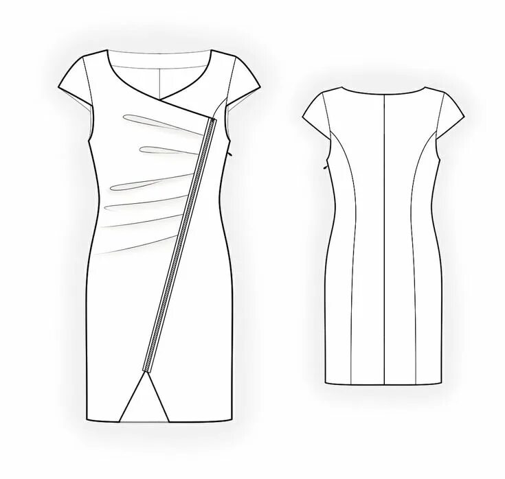 Платье трикотажное с драпировкой выкройка Все технические рисунки Burda 09/2015  Ali dress, Dress sewing pa