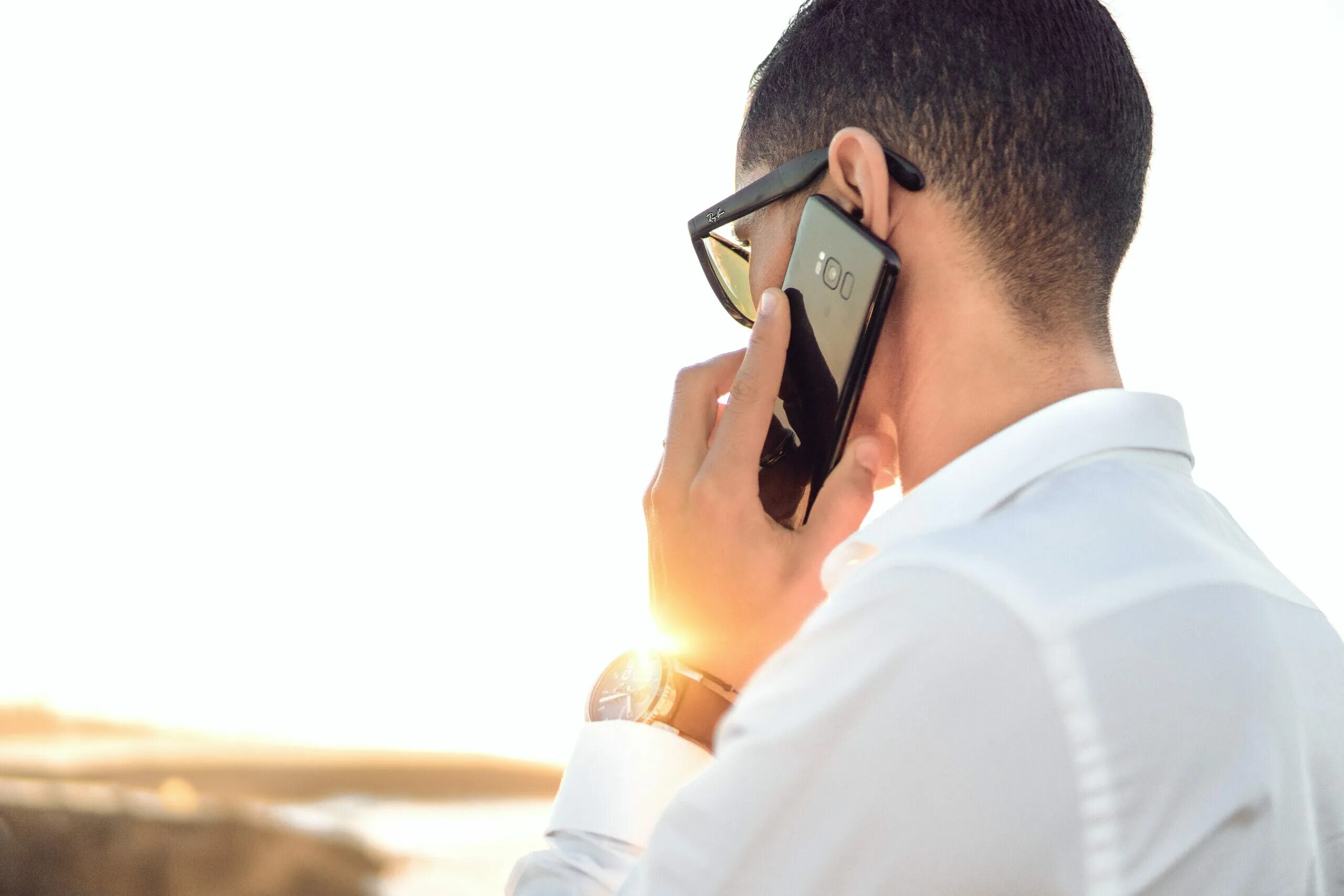 The first call from a mobile phone
