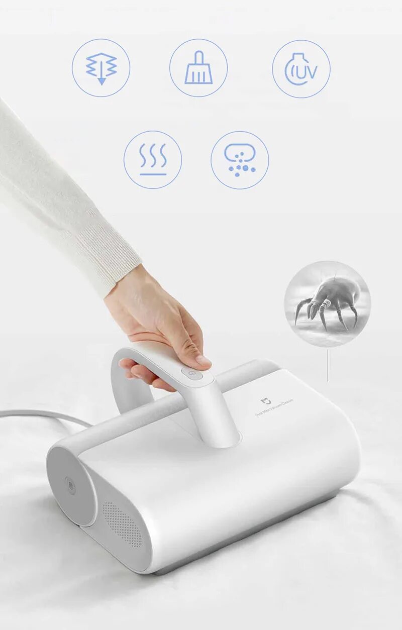 Xiaomi mijia dust mite vacuum cleaner. Xiaomi Dust Mite Vacuum. Пылесос для кровати от клещей Xiaomi. Пылесос от пылевых клещей Xiaomi.