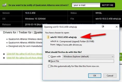 qualcomm atheros ar 9285 wireless network adapter windows 10 64 bit: 1 ...