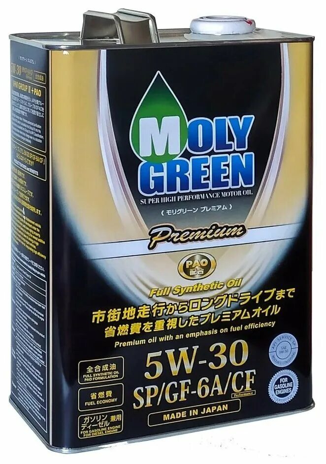 Sp gf 6a 5w 30. Moly Green Premium SP/gf-6a/CF 5w-30. Moly Green Premium 5w-30 SP/gf-6a/CF 4л. Масло моторное Moly Green Premium 5w-30 SP/gf-6a/CF 4л 0470170. Moly Green 5w30 Premium.