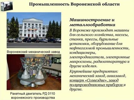 Ведущая отрасль воронежской промышленности