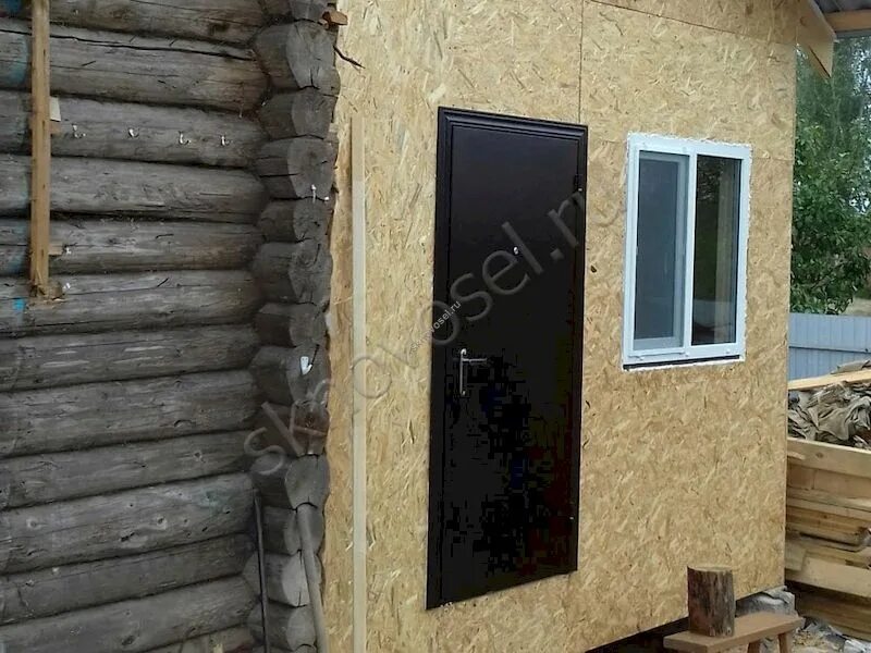 Пристрой из осб. Пристройка к бане из осб.