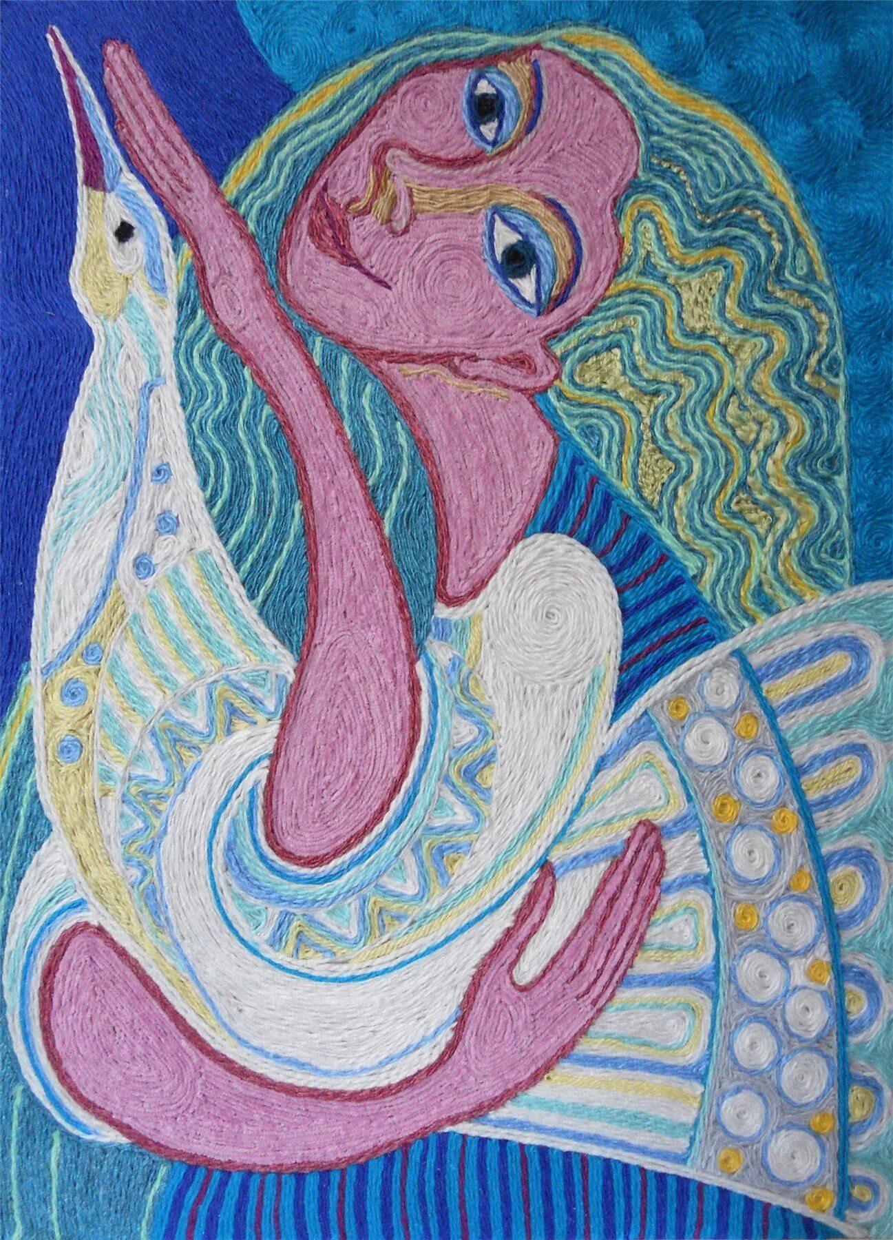 Рисунок нитками. Ниткография рыбка. Ниткография Дельфин. Ниткография горы. Птица Симург ниткография.