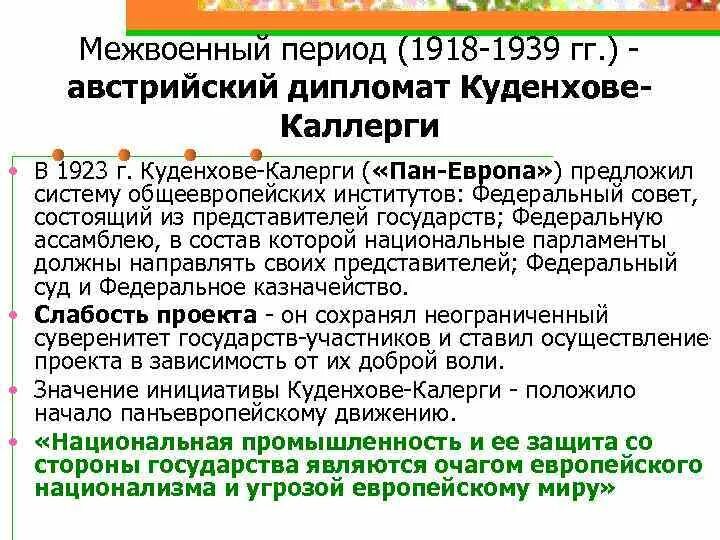 Межвоенный период 1918 1939