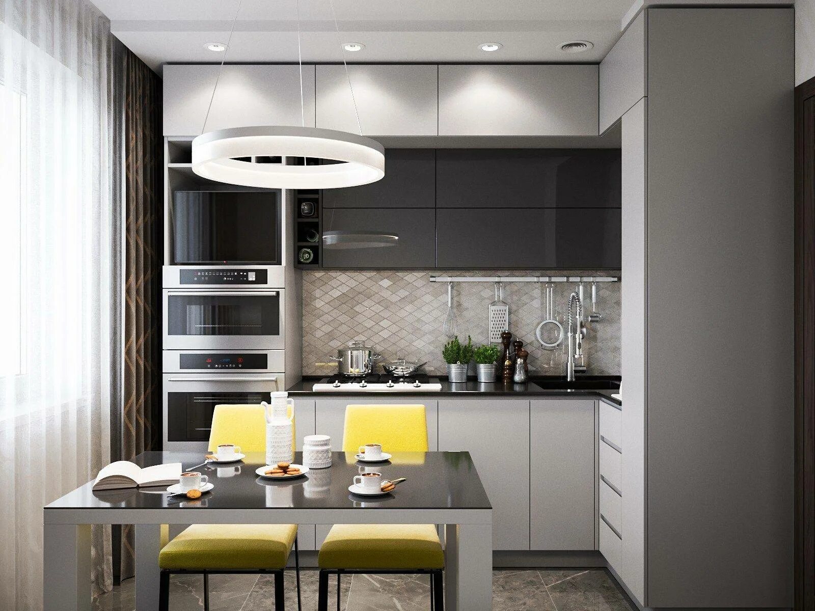 Маленькая кухня дизайн. Современная маленькая кухня. Дизайн маленькой кухни 2024. Стильный интерьер кухни. Кухня икеа 9м2.