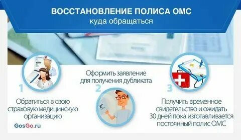 Восстановить медицинский полис омс