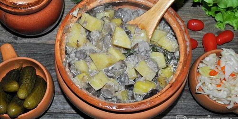 Жаркое грибное лукошко. Жюльен из грибов в горшочках. Суп из белых грибов. Грибной горшочек блюдо. Лесные грибы в горшочке.