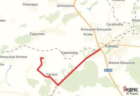 Сколько до канаша
