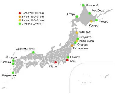 Карта портов японии.