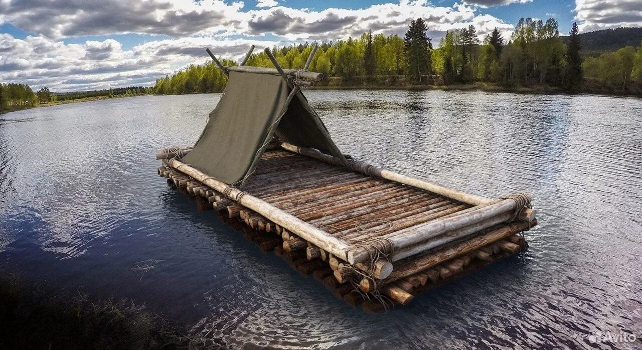 На плоту через