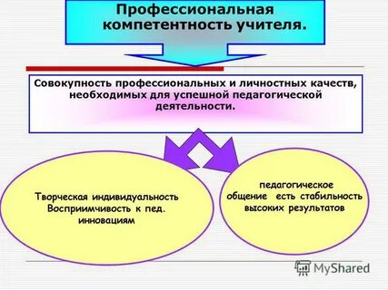 К профессиональным знаниям педагога относятся