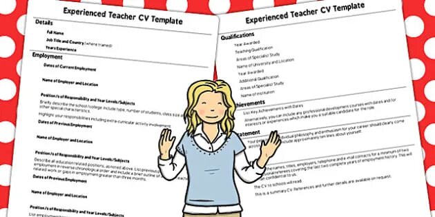 Teaching experience CV. Teachers experience.