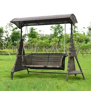 Плетение ротангом качели