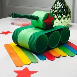 Как сделать танк из цветной
