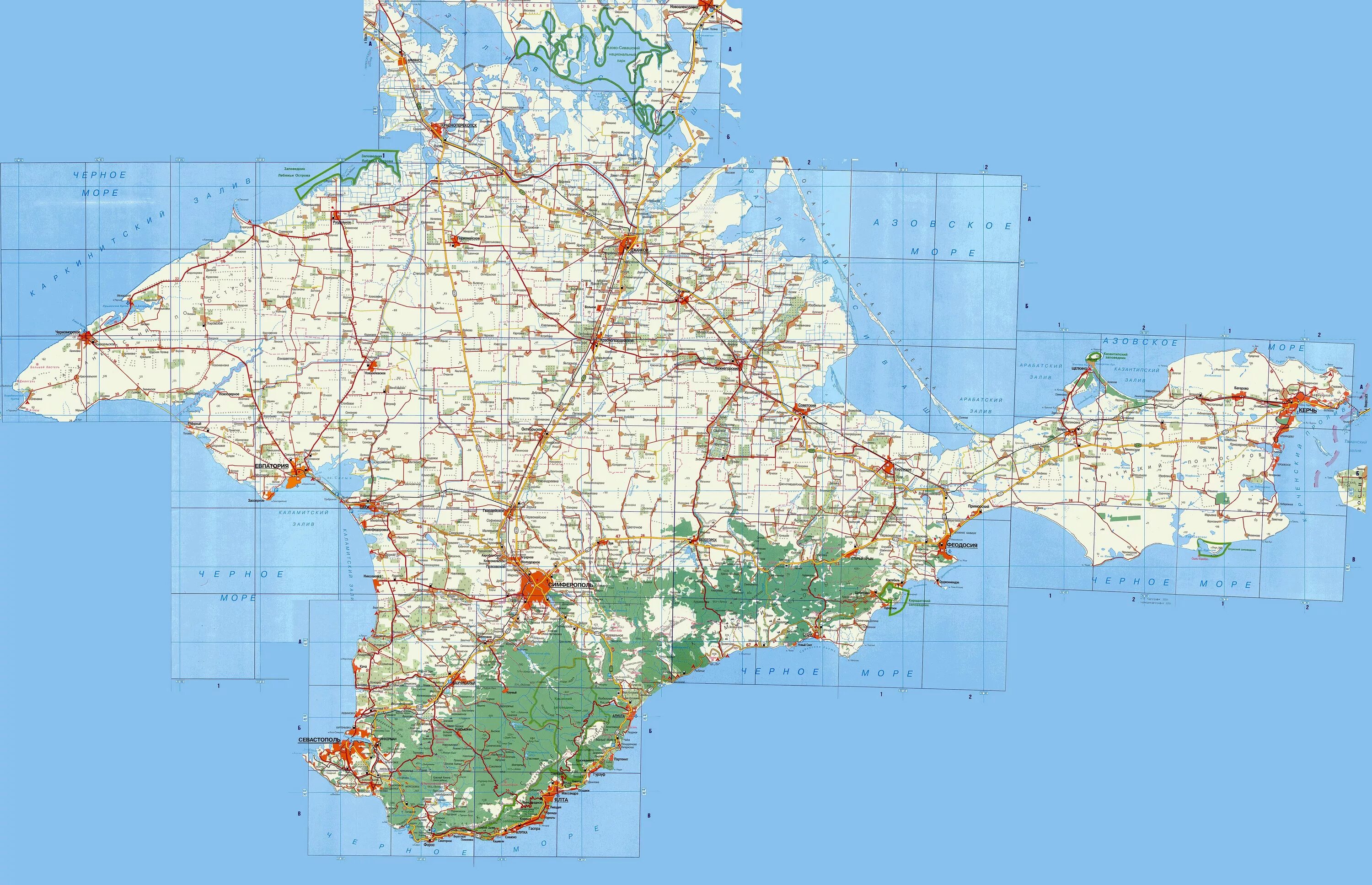 Карта крымских дорог. Карта автомобильных дорог Крыма подробная с городами и поселками. Побережье Крымского полуострова на карте. Карта Крыма подробная автомобильная. Крымский полуостров карта Крыма.