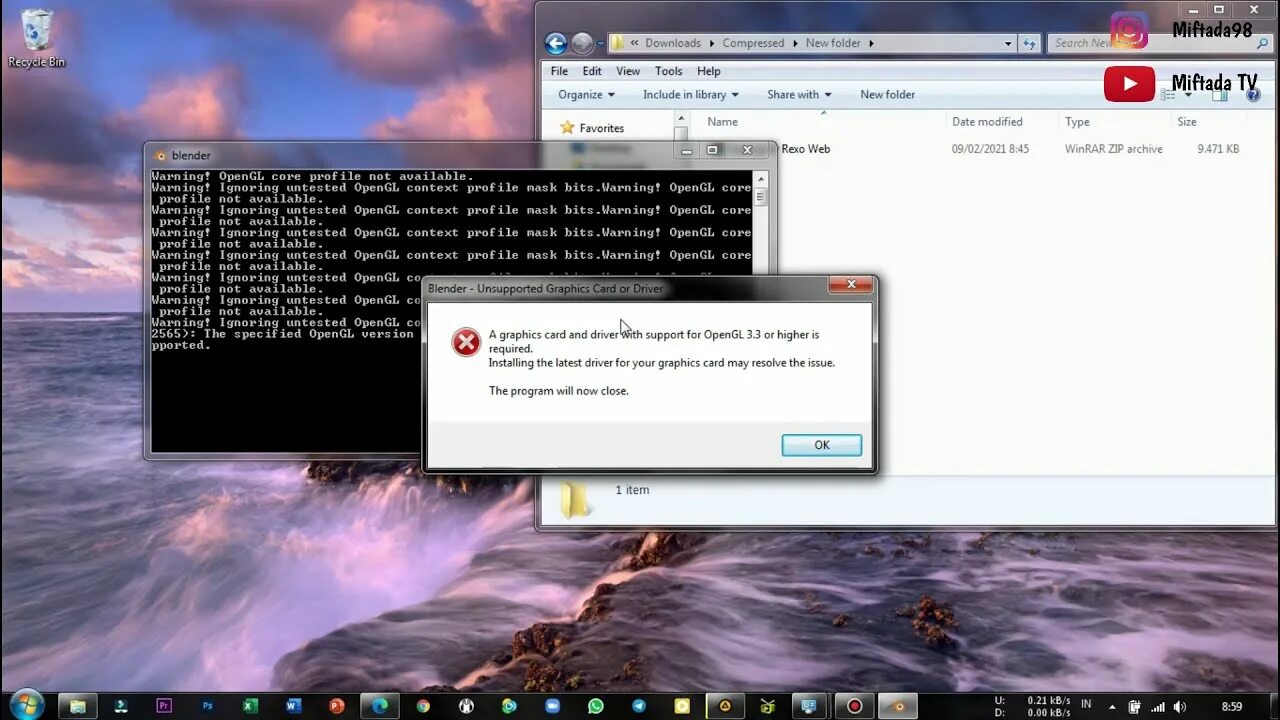 Ошибка opengl как исправить. Ошибка unsupported graphics card. support for opengl 3.3. a graphics card and driver with support for opengl 3.3 or higher is required blender. ошибка блендера.
