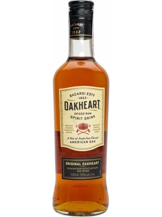 Бакарди 0.5. Bacardi Oakheart. Ром бакарди Оакхарт ориджинал.