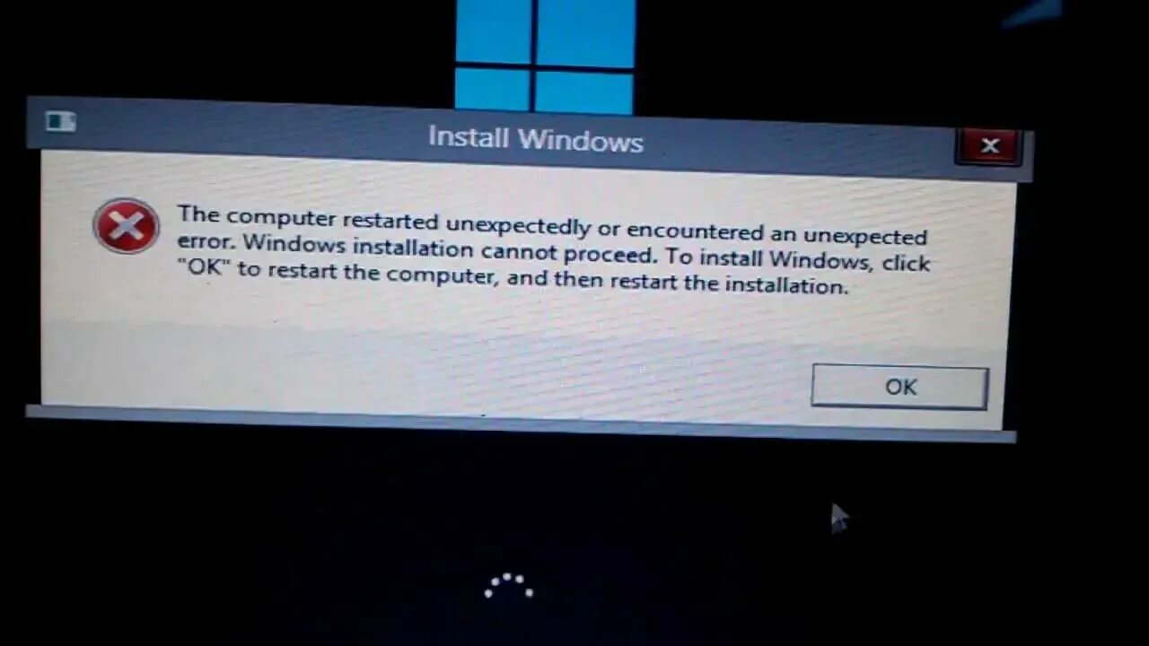 Installation was started. Install Windows the Computer restarted unexpectedly or encountered. Ошибка виндовс. Ошибка виндовс 10. Ошибка the Computer restarted unexpectedly or encountered an unexpected Error.