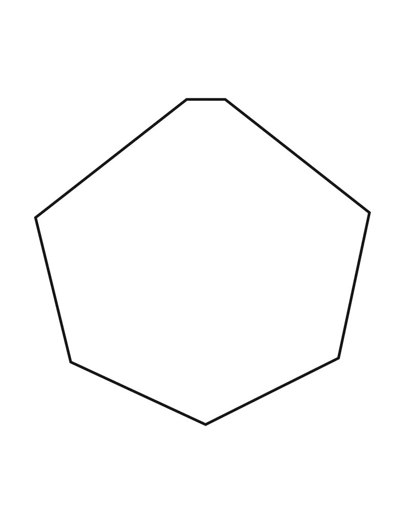 Вырезал из бумаги несколько пятиугольников и семиугольников. Гептагон семиугольник. Пентагон Гексагон Гептагон. Семиугольник фигура. Не выпуклый шестиугольник.