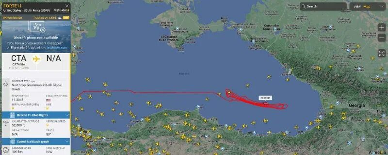 Global hawk над черным морем