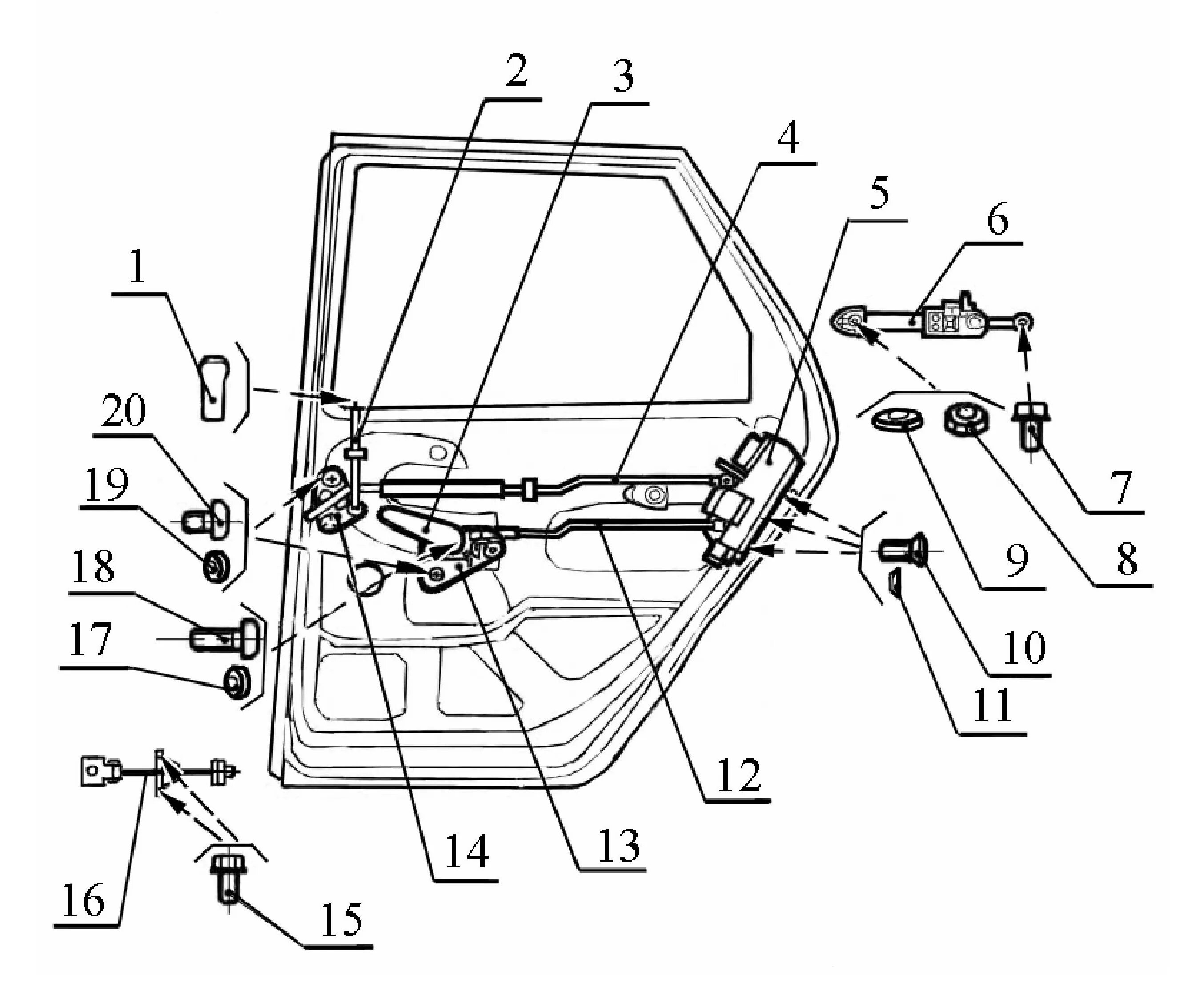 Стекло задней двери калина. Механизм замка двери УАЗ Патриот, задка, с тягами 3160-00-6205012 схема. Тяга замка 1118. Тяга выключения замка двери задней. Схема привода замка задней двери Патриот.
