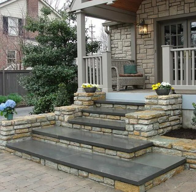 Domenico Brick Paving and Landscaping Front porch steps, Patio stairs, Brick pav