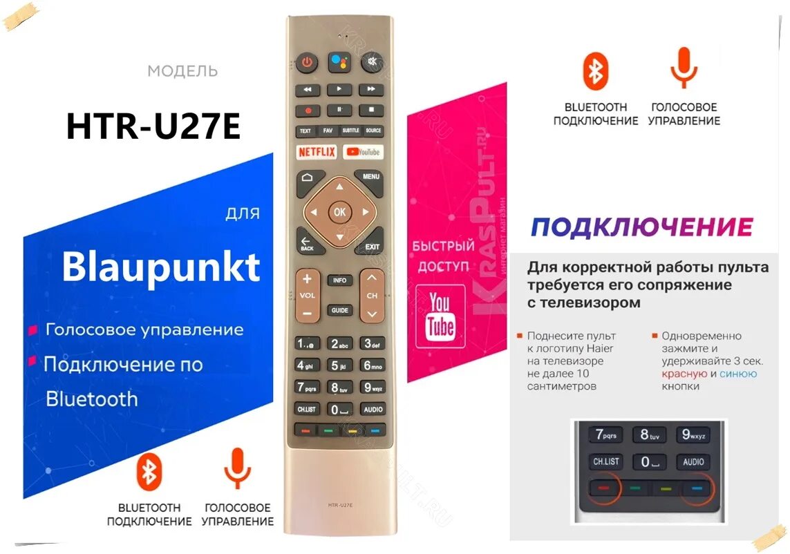 Телевизор хаер блютуз. HTR-u27e пульт. Haier HTR-u27e телевизор. Пульт от Blaupunkt. Пульт HTR u27e функции.