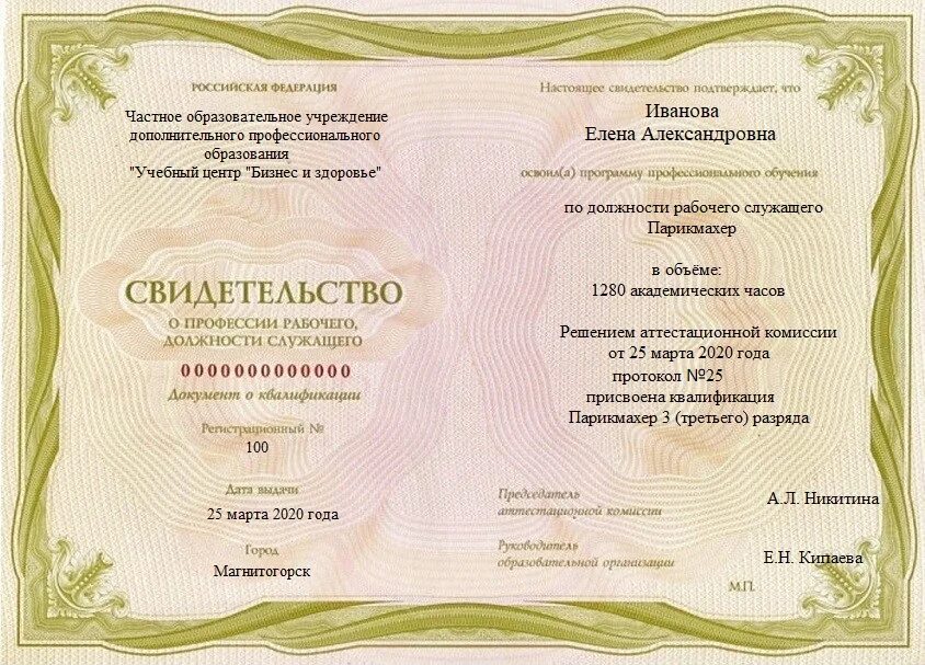 доп образование документы