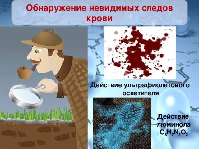 Обнаружение биологических. Химические следы в криминалистике. обнаружение следов крови.