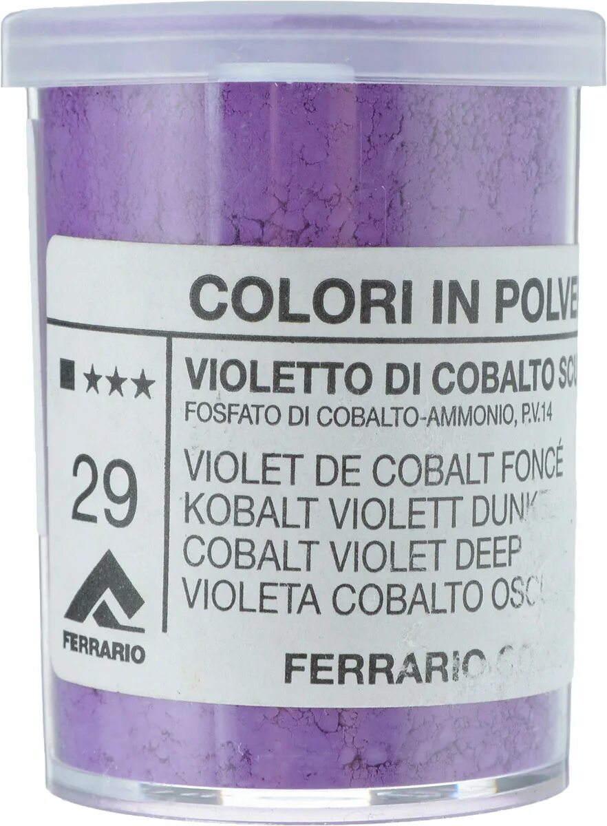 Пигмент групп. Ferrario Mineral Violet Deep. Масло Violetto.