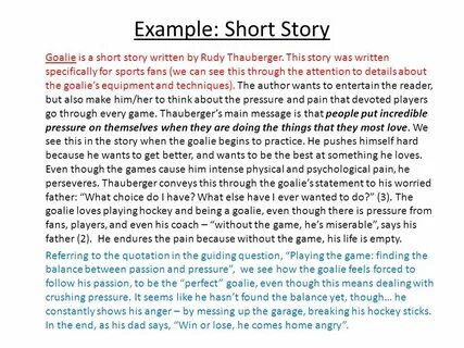 Story writing examples