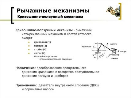 Механизм назначение
