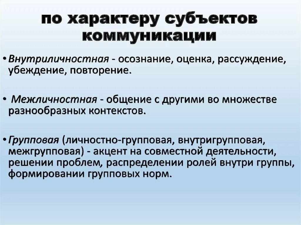 Субъектом коммуникации является. Субъекты межличностного общения. Межличностное и групповое общение. Внутриличностная коммуникация. Коммуникация по субъектам.